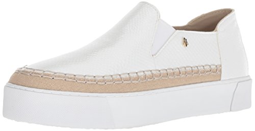 A|X Armani Exchange Snakeskin Textured Slip On Platform Sneaker, Zapatillas Deportivas. Mujer, Blanco, 39.5 EU