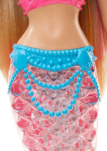 Barbie Dreamtopia, muñeca Sirena Luces de Arcoíris, regalo para niñas y niños 3-9 años (Mattel DHC40)