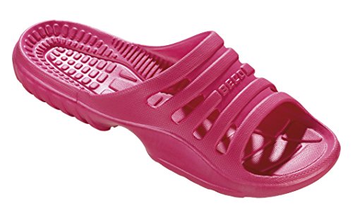 BECO Pantoletten, Badelatschen Unisex, Mules Mujer, Rosa (Pink 4), 37 EU