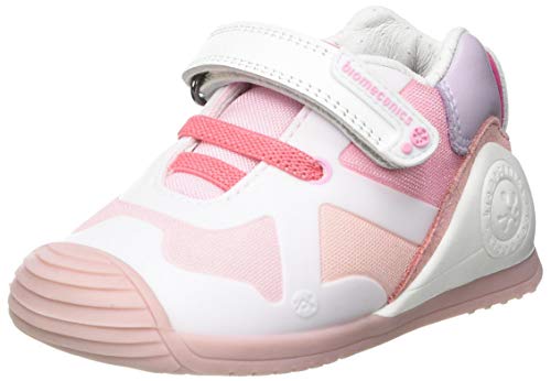 Biomecanics 212152-C, Zapatillas Niñas, Blanco Y Rosa (Rejilla), 19 EU