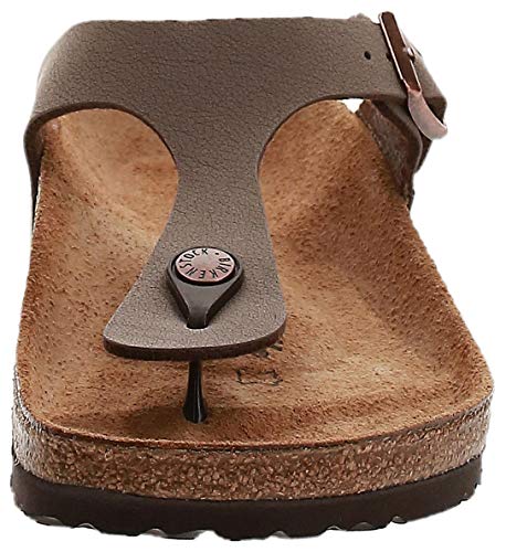 Birkenstock Gizeh Birko-Flor Nubuck, Chanclas para Mujer, Marrón (Mocca Nubuk), 38 EU