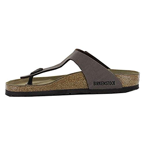 Birkenstock Gizeh Birko-Flor Nubuck, Chanclas para Mujer, Marrón (Mocca Nubuk), 38 EU