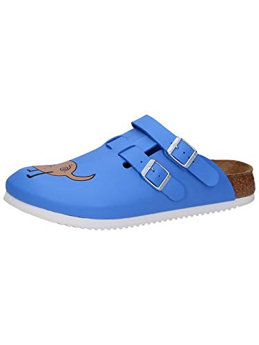 Birkenstock Professional Kay, Zuecos Mujer, Azul-Blau (Dog Blue Background), 39 EU (6 Damen UK)