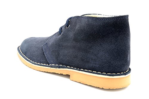 Bota Pisamierdas Unisex Piel Serraje con Borreguillo, Color Azul (46)