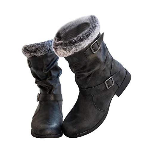 UMore Botas Altas Invierno Mujer, Botas de Nieve Caña Ancha