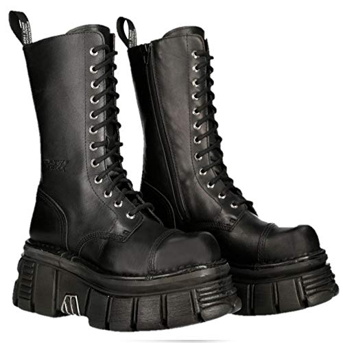 Botas Piel Militar Unisex NEW ROCK Original Plataforma M.MILI211-C8 (38 EU)