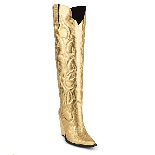 Botas texanas JEFFREY CAMPBELL Amigos Gold (37 EU, Gold)