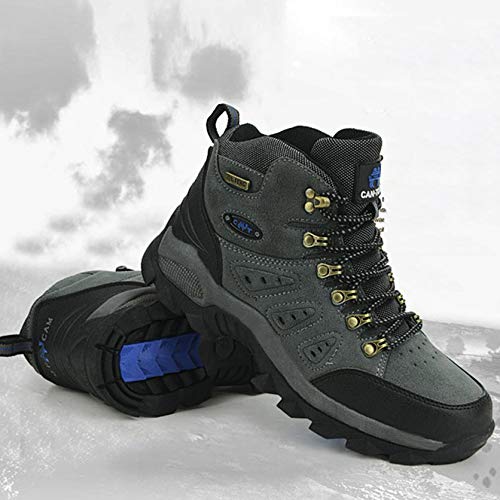 Botines para Hombre Impermeables Antideslizantes con Cordones Zapatillas Altas Transpirables Senderismo al Aire Libre Escalada Trekking Otoño Invierno Botas