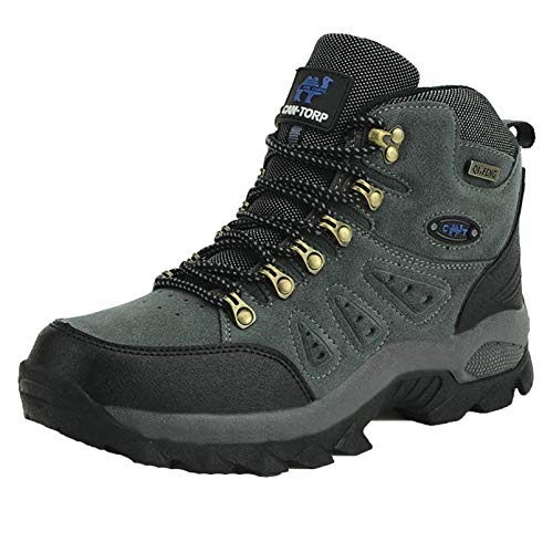 Botines para Hombre Impermeables Antideslizantes con Cordones Zapatillas Altas Transpirables Senderismo al Aire Libre Escalada Trekking Otoño Invierno Botas