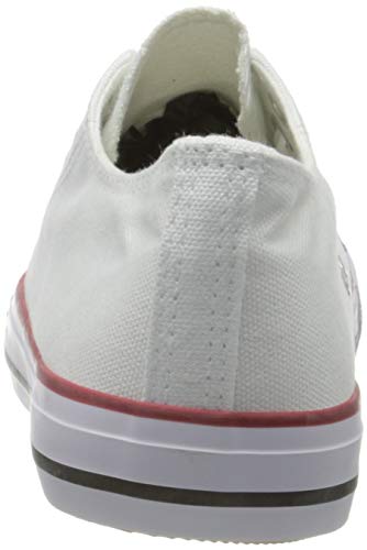 BRANDELIA Canvas de Lona Estilo Casual y Deportivo Zapatillas Unisex, Blanco, 41 EU