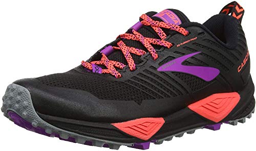 Brooks Cascadia 13, Zapatillas de Cross para Mujer, Negro (Black/Coral/Purple 026), 37.5 EU