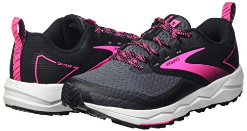 Brooks Divide 2, Zapatillas para Correr Mujer, Black Ebony Pink, 40.5 EU