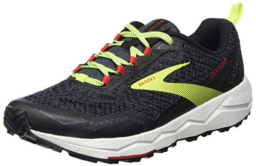 Brooks Divide, Zapatillas para Correr Hombre, Black Ebony Red, 44 EU