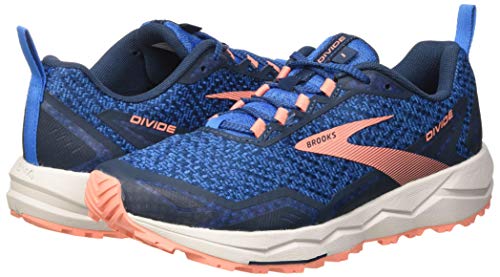 Brooks Divide, Zapatillas para Correr Mujer, Azul/Flor del Desierto/Gris, 42 EU