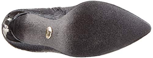 Buffalo Freija, Botas Mosqueteras Mujer, Negro (Black Tweed 001), 37 EU