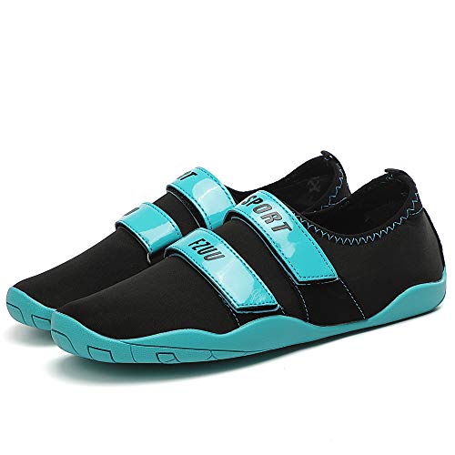 CAGAYA Zapatos de agua para hombre y mujer, para exteriores, con cierre de velcro, unisex, para adultos, para natación, senderismo, antideslizantes, para fitness, color Verde, talla 41 EU