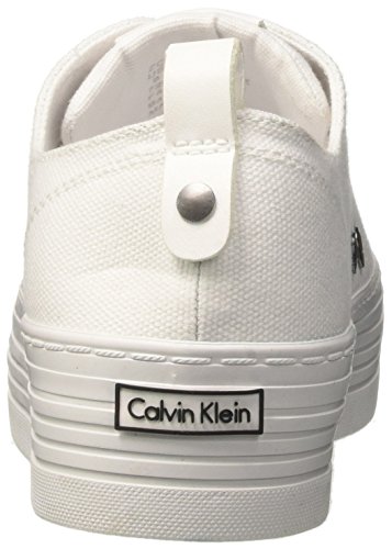 Calvin Klein Jeans Zolah Canvas Wht, Zapatillas Mujer, Marfil (White R0673Wht), 41 EU