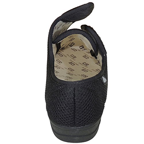 CELIARUIZ Patricia REJ. Zapatilla Ancho Especial Mujer Velcro con Tratamiento Antibacteriano Sanitized Negro Talla 38