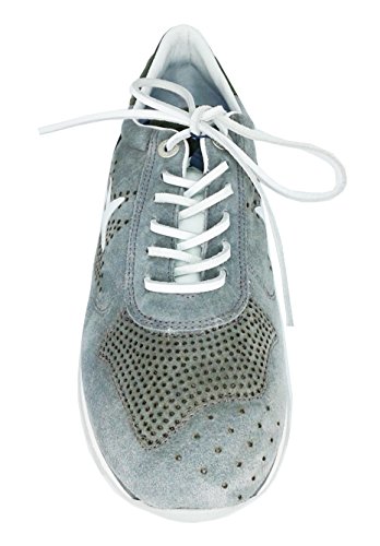 Cetti C1119, Zapatilla para Hombre en Ante Gris con Estrella Blanca (40)