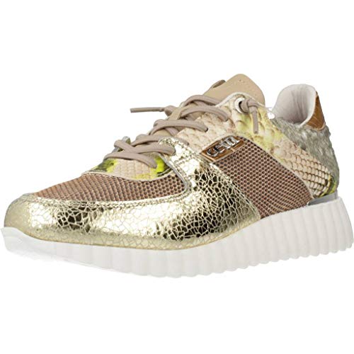 CETTI - Zapatillas Sport Casual - Cuero para: Mujer Color: Snake Platino-Natural Talla: 38