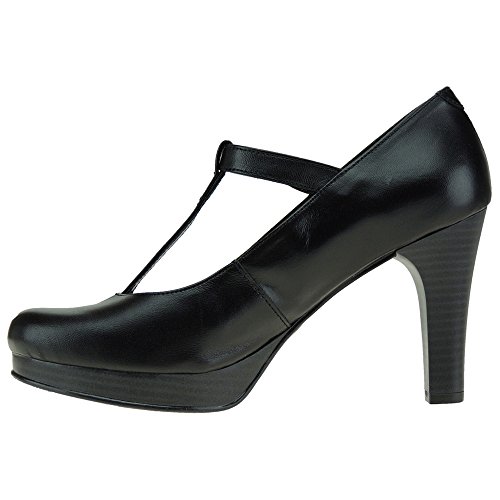 CHAMBY 291 Zapato Plataforma y Tacón de 10 CM para Mujer Negro Talla 40