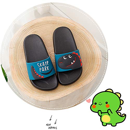 Chanclas de Playa Zapatos de Piscina para Niña Niño Sandalias Verano Antideslizante Zapatillas de Baño Casa Hombre Mujer Negro 28/29 EU