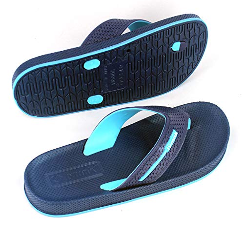 Chanclas de Verano de Dedo Planas para Playa, Piscina o Casa, Talón Abierto para Hombre Mujer Unisex, Suela 2,3cm (46, Azul)