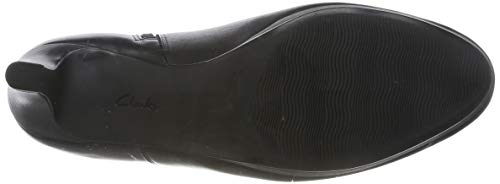 Clarks Adriel Mae, Botines Mujer, Negro (Black Leather Black Leather), 39.5 EU