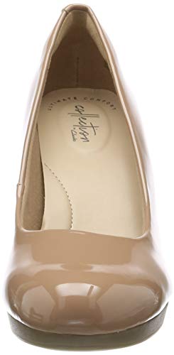 Clarks Adriel Viola, Zapatos de Tacón Mujer, Beige (Praline Patent Praline Patent), 40 EU