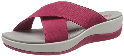 Clarks Arla Elin, Sandalias de Talón Abierto Mujer, Rosa (Rose-), 39.5 EU