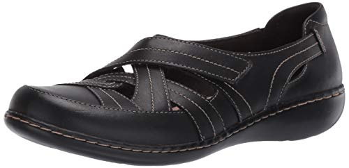 Clarks Ashland Rosa, Zapatillas Deportivas. para Mujer, Piel Negra, 38.5 EU