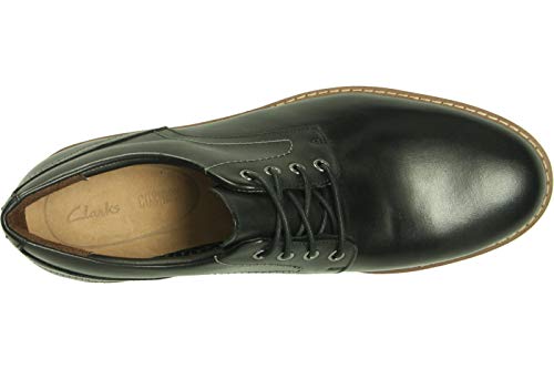 Clarks Batcombe Hall Derby - Zapatos de Cordones para Hombre, Negro (Black Leather), 42.5 EU