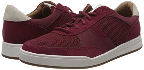 Clarks Bizby Lace, Zapatillas Hombre, Combinación Red Suede, 42 EU