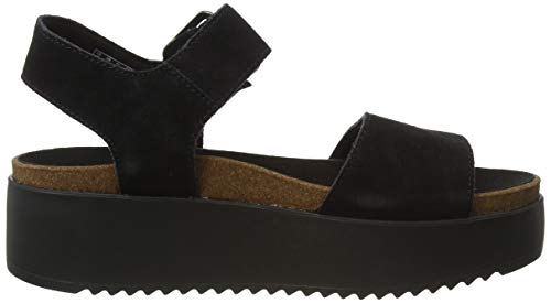 Clarks Botanic Strap, Sandalias de Talón Abierto para Mujer, Negro (Black SDE Black SDE), 39.5 EU