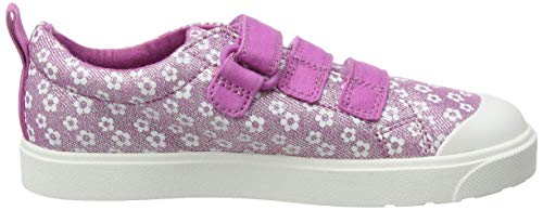 Clarks City Vibe K, Zapatillas Niños, Rosa (Pink Floral Pink Floral), 28 EU