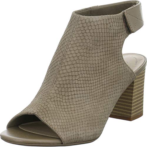 Clarks Deva Bell, Sandalias de Talón Abierto Mujer, Verde (Olive Nubuck Olive Nubuck), 37.5 EU