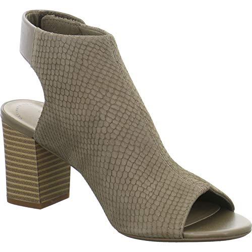 Clarks Deva Bell, Sandalias de Talón Abierto para Mujer, Verde (Olive Nubuck Olive Nubuck), 37 EU