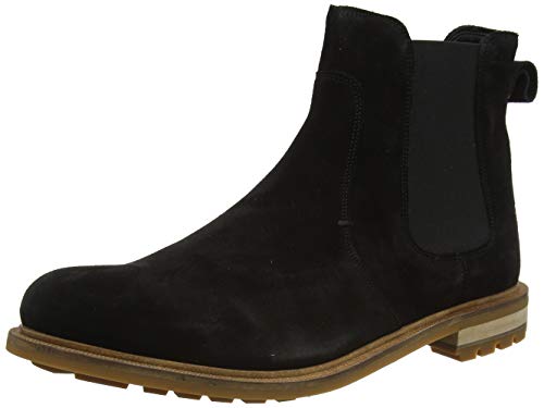 Clarks Foxwell Top, Botas Chelsea Hombre, Negro (Black SDE Black SDE), 43 EU