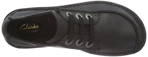 Clarks Funny Dream, Zapatos de Cordones Derby Mujer, Negro (Black Leather), 39.5 EU