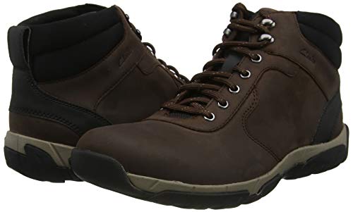 Clarks Grove Hi II, Bota a la Altura de la Pantorrilla Hombre, Cuero Marrón, 45 EU