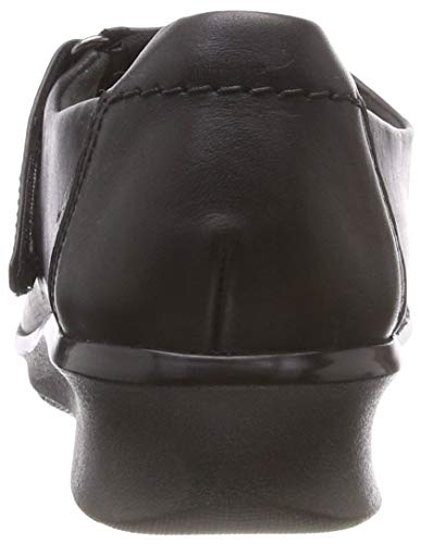 Clarks Hope Henley, Mocasines Mujer, Negro (Black Leather), 40 EU