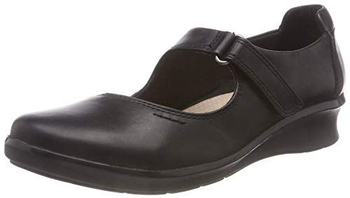 Clarks Hope Henley, Mocasines Mujer, Negro (Black Leather), 40 EU