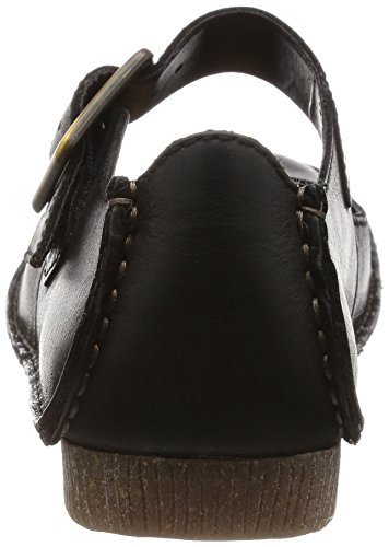 Clarks Janey June, Sandalias Punta Cerrada Mujer, Negro (Black Leather), 40 EU