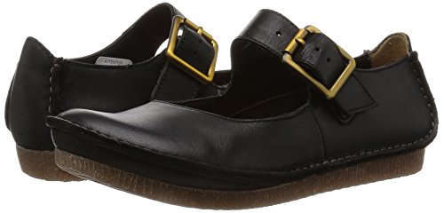 Clarks Janey June, Sandalias Punta Cerrada Mujer, Negro (Black Leather), 40 EU