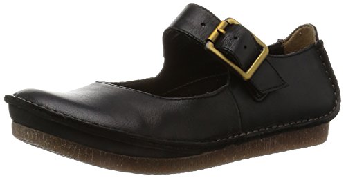 Clarks Janey June, Sandalias Punta Cerrada Mujer, Negro (Black Leather), 40 EU