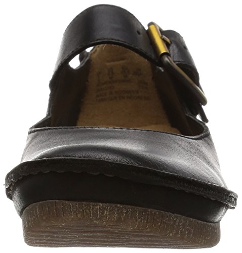 Clarks Janey June, Sandalias Punta Cerrada Mujer, Negro (Black Leather), 40 EU