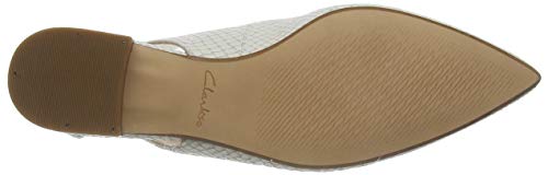 Clarks Laina15 Sling, Mocasines Mujer, Blanco (White Snake White Snake), 41.5 EU