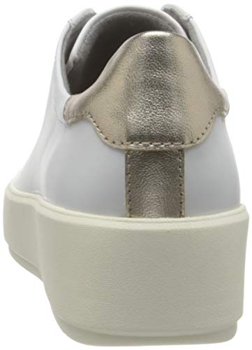 Clarks Layton Pace, Zapatillas Mujer, Piel Blanca, 37.5 EU