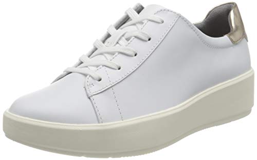 Clarks Layton Pace, Zapatillas Mujer, Piel Blanca, 37.5 EU