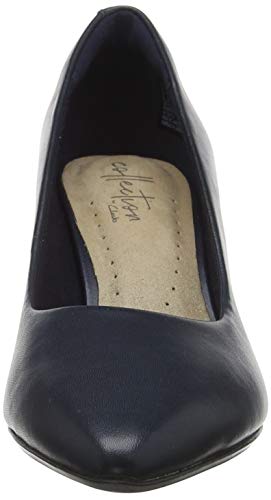 Clarks Linvale Jerica, Zapatos de Tacón para Mujer, Azul (Navy Leather), 37 EU